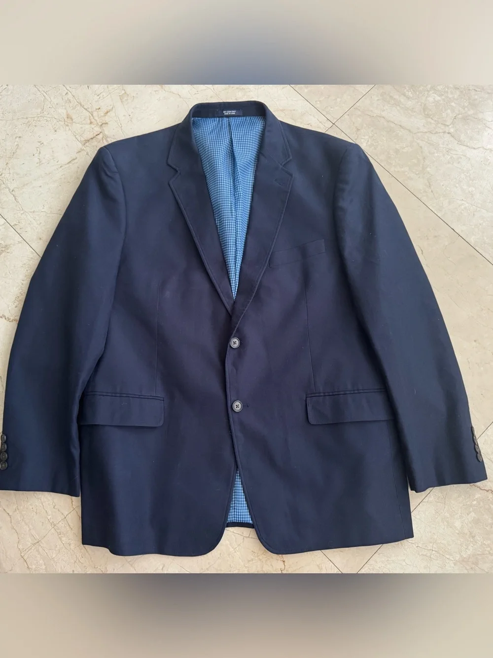 Saddlebred Navy Blue Two-Button Sport Coat